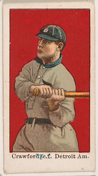 Crawford, Center Field, Detroit, American League, from the 50 Ball Players series (E101), Issued by Anonymous, American, 20th century, Commercial color lithograph 