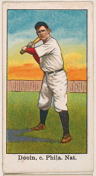 Dooin, Catcher, Philadelphia, National League, from the 50 Ball Players series (E101), Issued by Anonymous, American, 20th century, Commercial color lithograph 