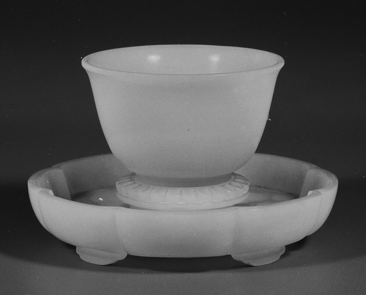 Cup and saucer, Jade (nephrite), China 