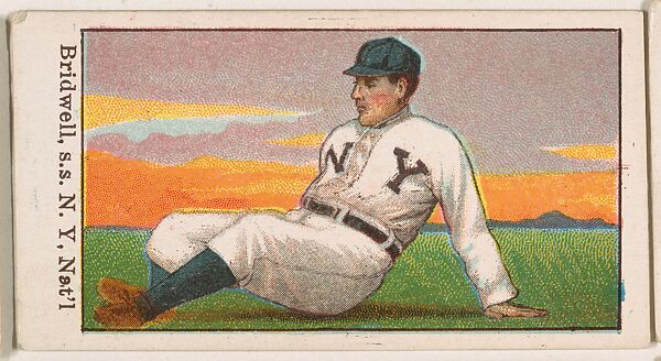Bridwell, Shortstop, New York, National League, from the 50 Ball Players series (E101), Issued by Anonymous, American, 20th century, Commercial color lithograph 