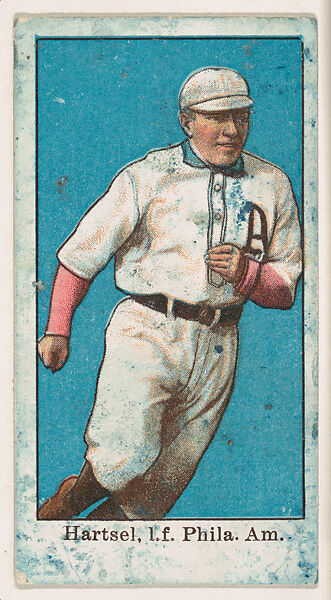 Hartsel, Left Field, Philadelphia, American League, from the 50 Ball Players series (E101), Issued by Anonymous, American, 20th century, Commercial color lithograph 