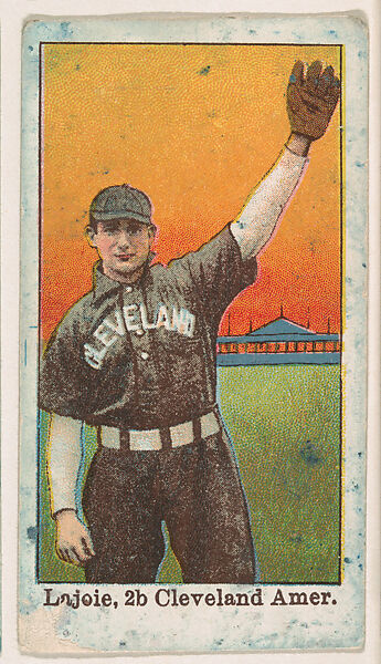 Lajoie, 2nd Base, Cleveland, American League, from the 50 Ball Players series (E101), Issued by Anonymous, American, 20th century, Commercial color lithograph 