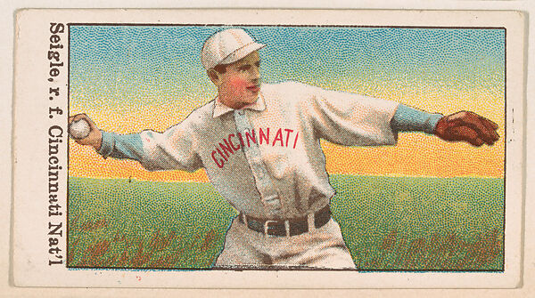 Seigle, Right Field, Cincinnati, National League, from the 50 Ball Players series (E101), Issued by Anonymous, American, 20th century, Commercial color lithograph 