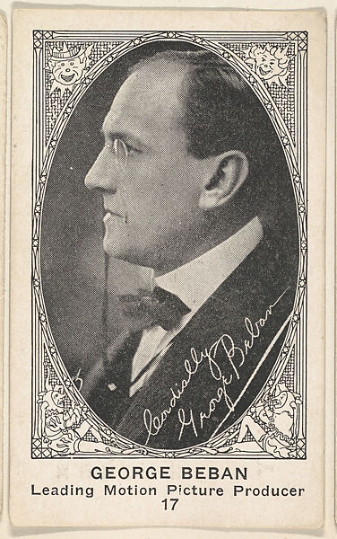 Card 17, George Beban, Leading Motion Picture Producer, from the Movie Actors and Actresses series (E123), issued by the American Caramel Company, Issued by American Caramel Company, Lancaster and York, Pennsylvania, Photolithograph 