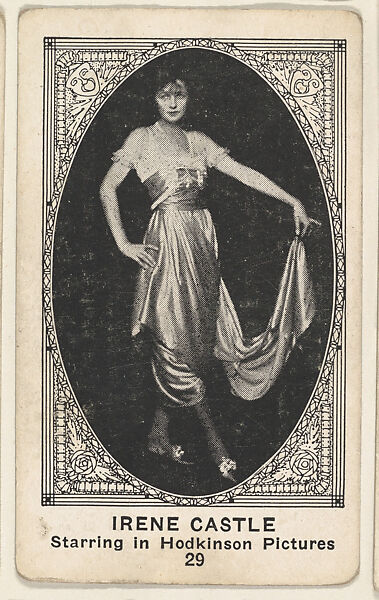 Card 29, Irene Castle, Starring in Hodkinson Pictures, from the Movie Actors and Actresses series (E123), issued by the American Caramel Company, Issued by American Caramel Company, Lancaster and York, Pennsylvania, Photolithograph 