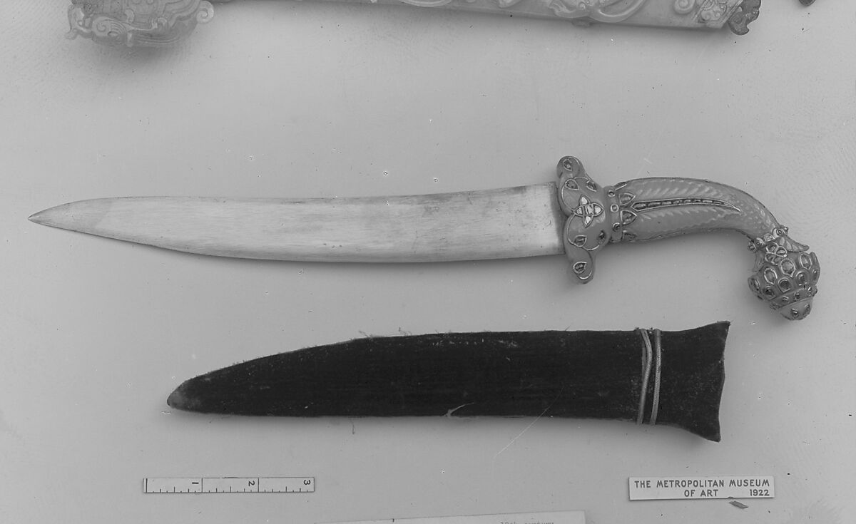 Dagger, Steel, nephrite, China 