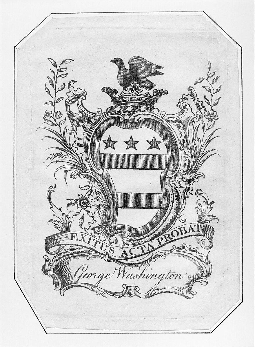 Bookplate of George Washington, Anonymous, British, 18th century, Etching and engraving 