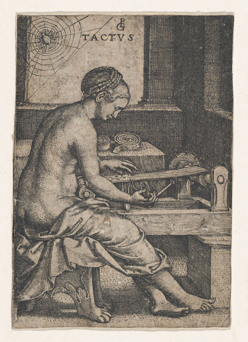 Touch (Tactus), from "The Five Senses", Georg Pencz (German, Wroclaw ca. 1500–1550 Leipzig), Engraving 