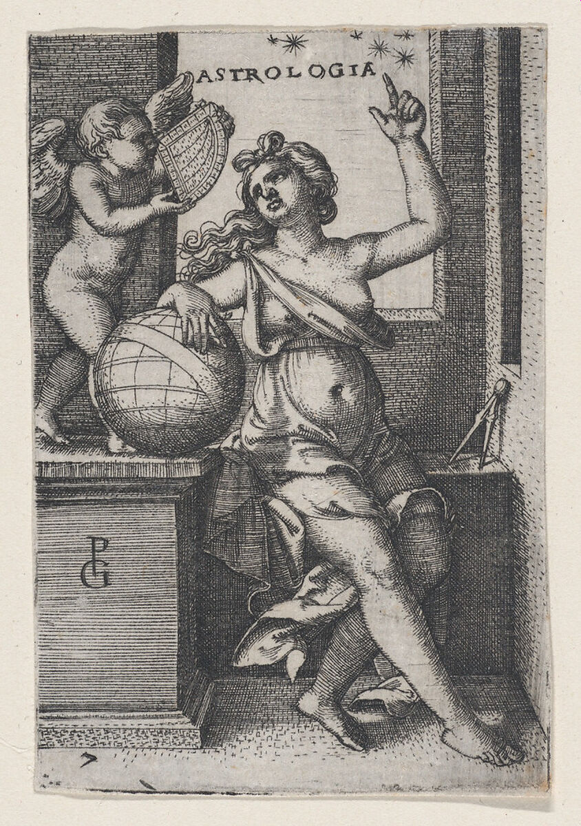 Astrology, from "The Liberal Arts", Georg Pencz (German, Wroclaw ca. 1500–1550 Leipzig), Engraving 