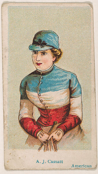 A.J. Cassatt, American, from the Jockey Caramels series (E47) for the American Caramel Company, Issued by American Caramel Company, Philadelphia, Commercial color lithograph 