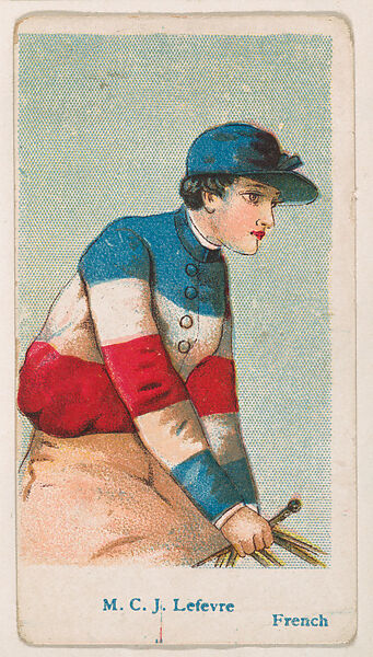 M.C.J. Lefevre, French, from the Jockey Caramels series (E47) for the American Caramel Company, Issued by American Caramel Company, Philadelphia, Commercial color lithograph 