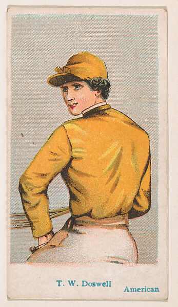 T.W. Doswell, American, from the Jockey Caramels series (E47) for the American Caramel Company, Issued by American Caramel Company, Philadelphia, Commercial color lithograph 