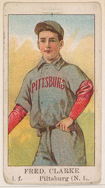 Fred Clarke, Left Field, Pittsburgh, National League, from the Baseball Caramels series (E91-C) for the American Caramel Company, Issued by American Caramel Company, Philadelphia, Commercial color lithograph 