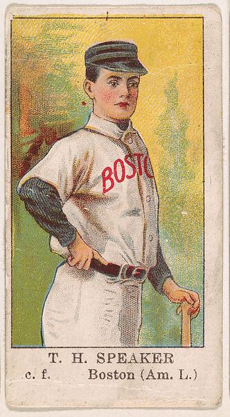 T. H. Speaker, Center Field, Boston Red Sox, American League, from the Baseball Caramels series (E91-C) for the American Caramel Company, Issued by American Caramel Company, Philadelphia, Commercial color lithograph 