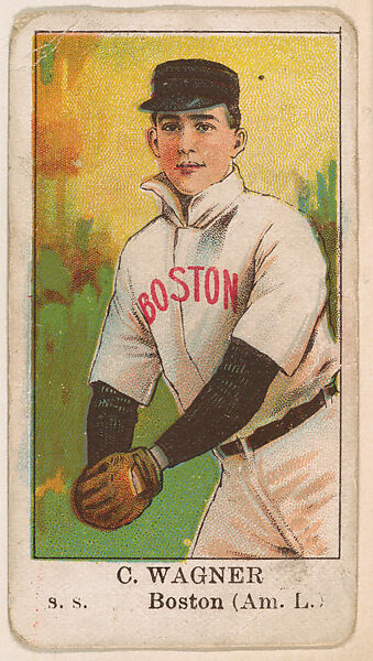 C. Wagner, Shortstop, Boston Red Sox, American League, from the Baseball Caramels series (E91-C) for the American Caramel Company, Issued by American Caramel Company, Philadelphia, Commercial color lithograph 
