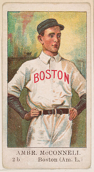 Ambrose McConnell, 2nd Base, Boston Red Sox, American League, from the Baseball Caramels series (E91-C) for the American Caramel Company, Issued by American Caramel Company, Philadelphia, Commercial color lithograph 