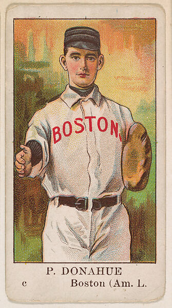 P. Donohue, Catcher, Boston Red Sox, American League, from the Baseball Caramels series (E91-C) for the American Caramel Company, Issued by American Caramel Company, Philadelphia, Commercial color lithograph 