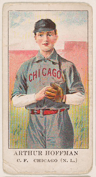 Arthur Hoffman, Center Field, Chicago, National League, from the Baseball Caramels series (E91-B) for the American Caramel Company, Issued by American Caramel Company, Philadelphia, Commercial color lithograph 