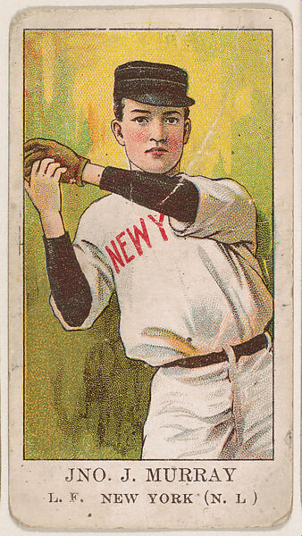 John J. Murray, Left Field, New York, National League, from the Baseball Caramels series (E91-B) for the American Caramel Company, Issued by American Caramel Company, Philadelphia, Commercial color lithograph 