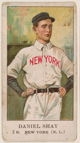 Daniel Shay, 2nd Base, New York, National League, from the Baseball Caramels series (E91-A) for the American Caramel Company, Issued by American Caramel Company, Philadelphia, Commercial color lithograph 