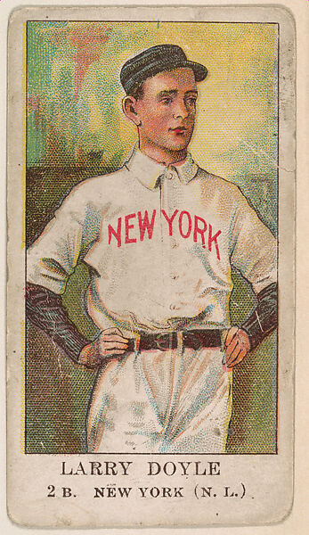 Larry Doyle, 2nd Base, New York, National League, from the Baseball Caramels series (E91-B) for the American Caramel Company, Issued by American Caramel Company, Philadelphia, Commercial color lithograph 