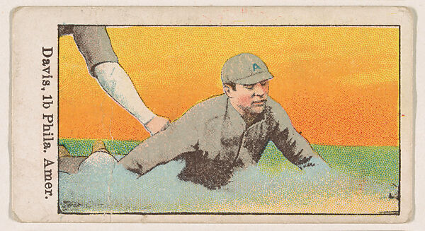 Davis, 1st Base, Philadelphia, American League, from the Baseball Gum series (E92), issued by Croft and Allen Co., Issued by Croft and Allen Co., Philadelphia, Commercial color lithograph 