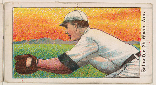 Schaefer, 2nd Base, Washington, American League, from the Baseball Gum series (E92), issued by Croft and Allen Co., Issued by Croft and Allen Co., Philadelphia, Commercial color lithograph 
