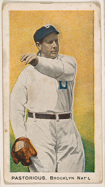 Pastorious, Brooklyn, National League, from the "Baseball Stars" series (E93), issued by the Standard Caramel Company, Issued by the Standard Caramel Company, Lancaster, Pennsylvania, Commercial color lithograph 