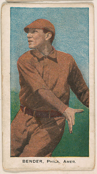 Bender, Philadelphia, American League, from the "Baseball Stars" series (E93), issued by the Standard Caramel Company, Issued by the Standard Caramel Company, Lancaster, Pennsylvania, Commercial color lithograph 