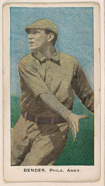 Bender, Philadelphia, American League, from the "Baseball Stars" series (E93), issued by the Standard Caramel Company, Issued by the Standard Caramel Company, Lancaster, Pennsylvania, Commercial color lithograph 