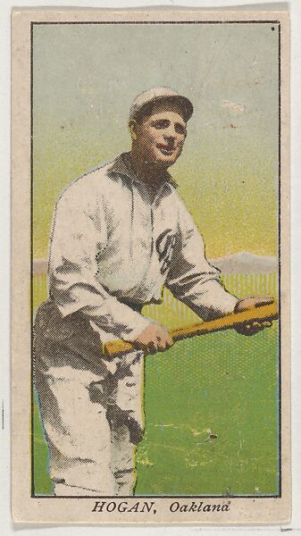 Hogan, Oakland, from the "Obak Baseball Players" set (T212), issued by the American Tobacco Company to promote Obak Mouthpiece Cigarettes, Issued by the California branch of the American Tobacco Company, Commercial color lithograph 
