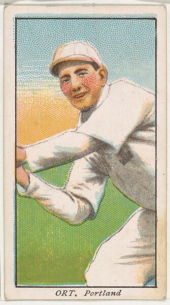 Ort, Portland, from the "Obak Baseball Players" set (T212), issued by the American Tobacco Company to promote Obak Mouthpiece Cigarettes, Issued by the California branch of the American Tobacco Company, Commercial color lithograph 