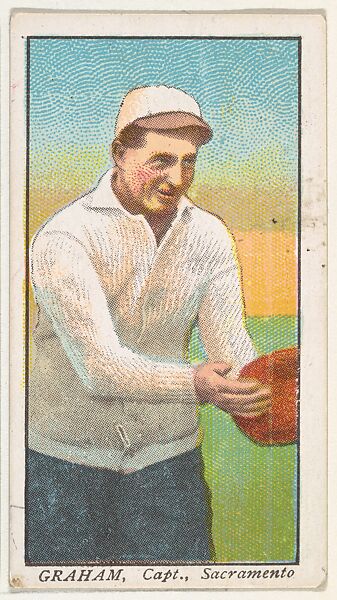 Graham, Captain, Sacramento, from the "Obak Baseball Players" set (T212), issued by the American Tobacco Company to promote Obak Mouthpiece Cigarettes, Issued by the California branch of the American Tobacco Company, Commercial color lithograph 