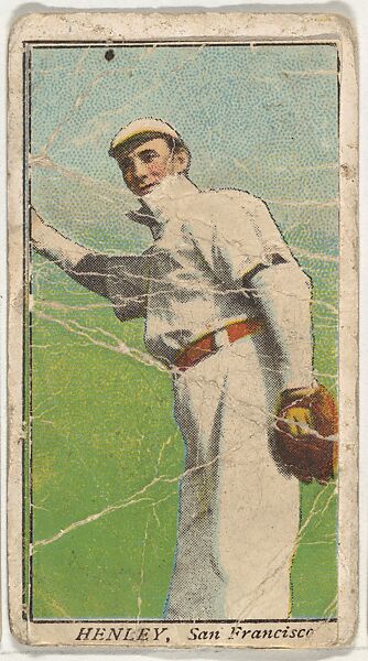 Henley, San Francisco, from the "Obak Baseball Players" set (T212), issued by the American Tobacco Company to promote Obak Mouthpiece Cigarettes, Issued by the California branch of the American Tobacco Company, Commercial color lithograph 