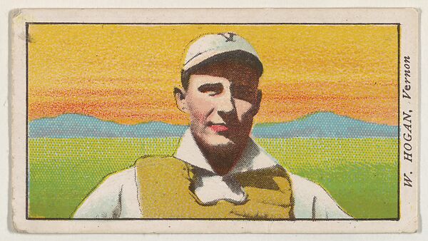 W. Hogan, Vernon, from the "Obak Baseball Players" set (T212), issued by the American Tobacco Company to promote Obak Mouthpiece Cigarettes, Issued by the California branch of the American Tobacco Company, Commercial color lithograph 
