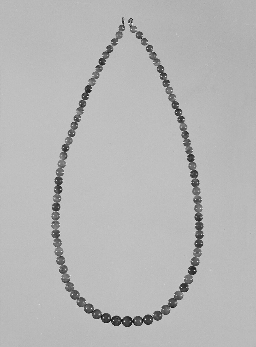 Necklace, Jade, diamond clasp, China 