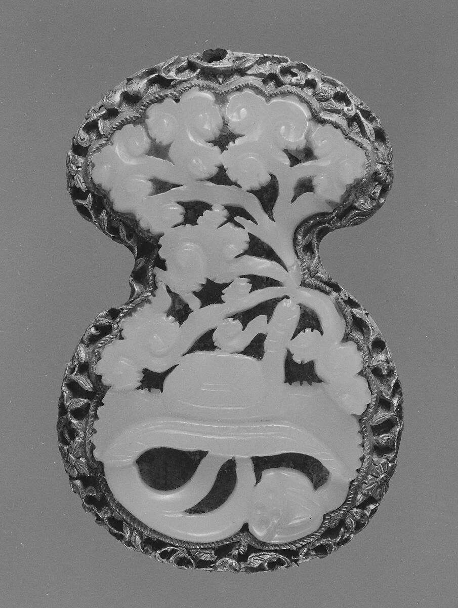 Buckle, Jade, gilt bronze, China 