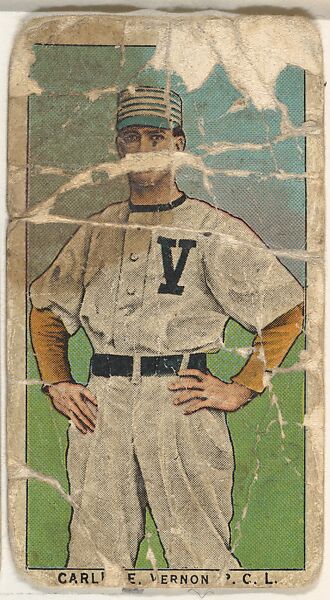 Carlisle, Vernon, Pacific Coast League, from the "Obak Baseball Players" set (T212), issued by the American Tobacco Company to promote Obak Mouthpiece Cigarettes, Issued by the California branch of the American Tobacco Company, Commercial color lithograph 