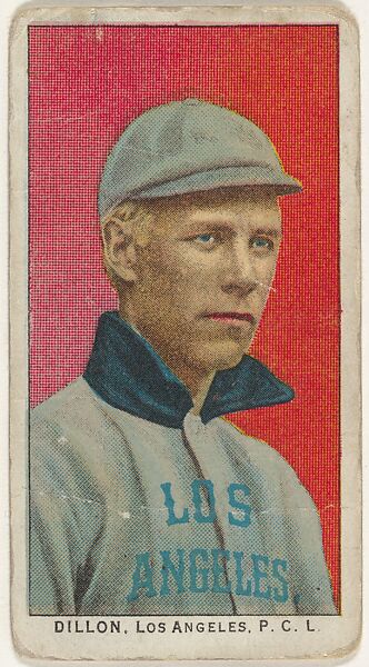 Dillon, Los Angeles, Pacific Coast League, from the "Obak Baseball Players" set (T212), issued by the American Tobacco Company to promote Obak Mouthpiece Cigarettes, Issued by the California branch of the American Tobacco Company, Commercial color lithograph 