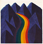 Rainbow Glacier, Carol Summers  American, Color woodcut
