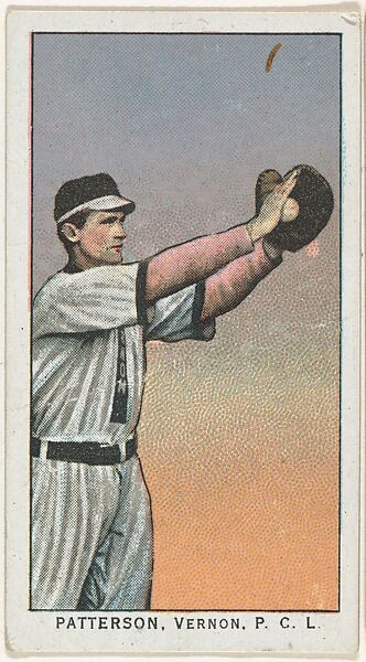 Patterson, Vernon, Pacific Coast League, from the "Obak Baseball Players" set (T212), issued by the American Tobacco Company to promote Obak Mouthpiece Cigarettes, Issued by the California branch of the American Tobacco Company, Commercial color lithograph 