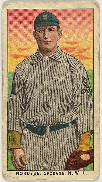Nordyke, Spokane, Northwestern League, from the "Obak Baseball Players" set (T212), issued by the American Tobacco Company to promote Obak Mouthpiece Cigarettes, Issued by the California branch of the American Tobacco Company, Commercial color lithograph 