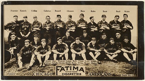 Chicago White Sox, American League, from the "Baseball Team" series (T200), issued by Liggett & Myers Tobacco Company to promote Fatima Turkish Blend Cigarettes, Photographic copyright, The Pictorial News Co., Photograph 