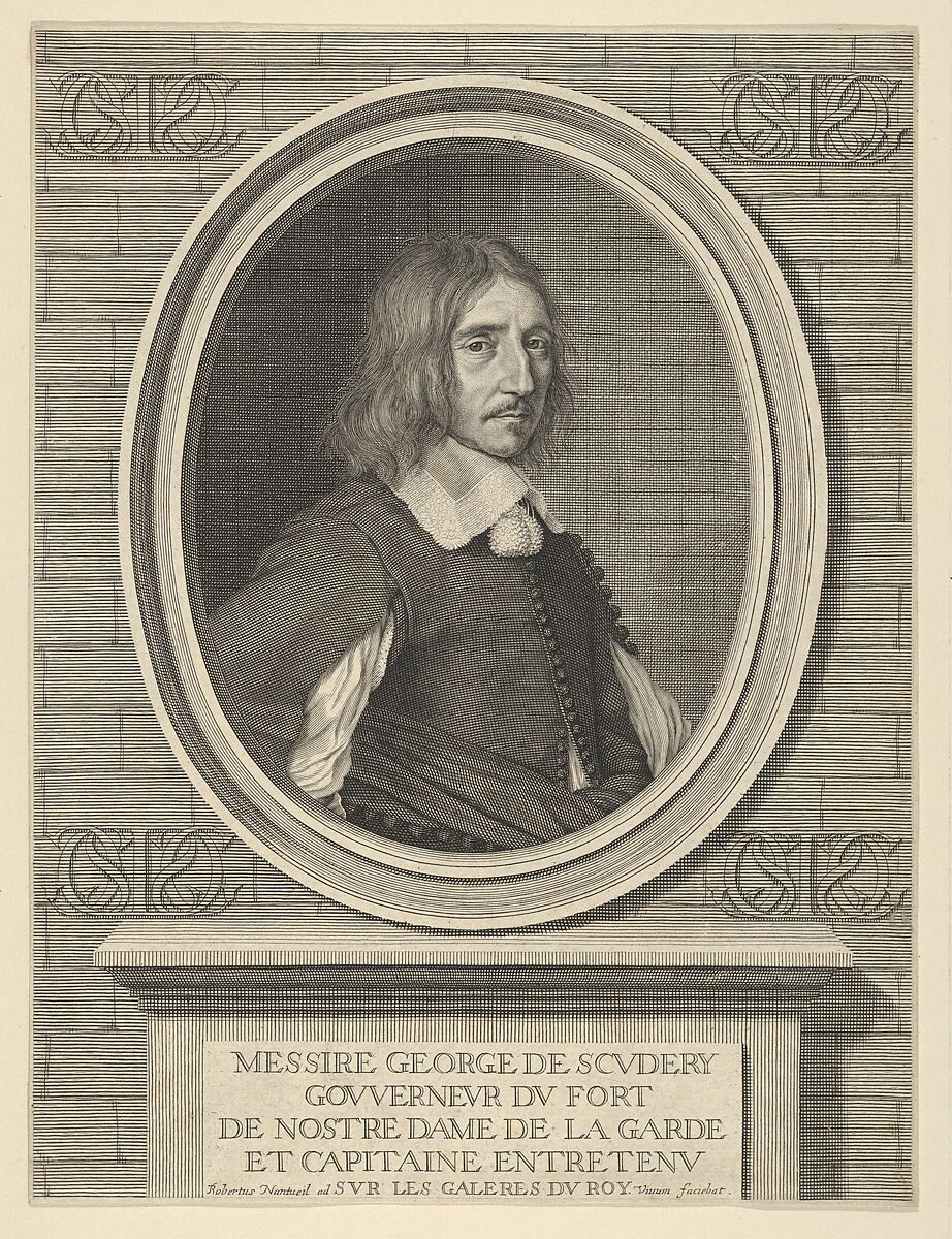 Georges de Scudéry, Robert Nanteuil (French, Reims 1623–1678 Paris), Engraving; first state of four (petitjean & Wickert) 