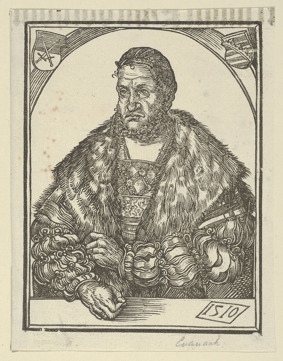 Copy of Frederick the Wise of Saxony, Lucas Cranach the Elder (German, Kronach 1472–1553 Weimar), Woodcut 