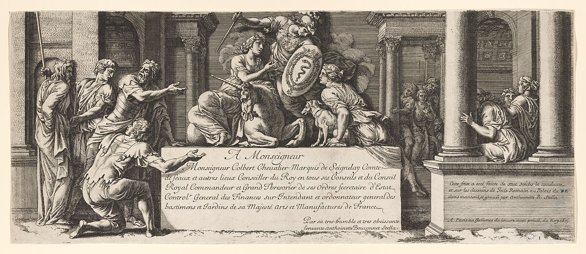 Friezes after Giulio Romano, in Palazzo del Te, Antoinette Bouzonnet Stella (French, 1641–1676 Paris), Etching 