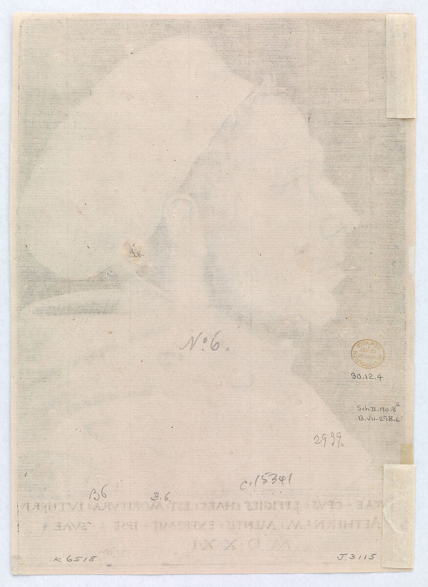 Luther as an Augustinian Friar, with Cap, Lucas Cranach the Elder (German, Kronach 1472–1553 Weimar), Engraving; second state of two (Hollstein)