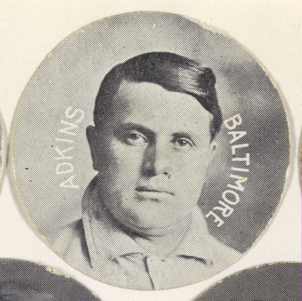 Adkins, Baltimore, from the Stars of the Diamond series (E254) issued by the Colgan Gum Company, Issued by Colgan Gum Company, Louisville, Kentucky, Photolithograph 