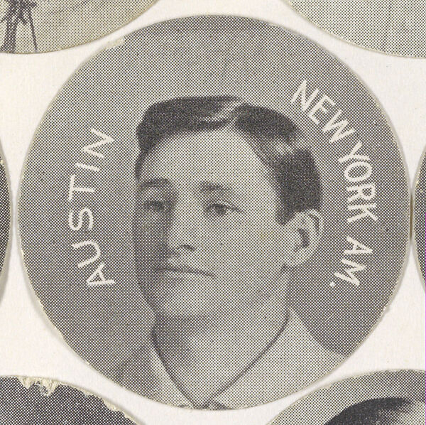Austin, New York, American League, from the Stars of the Diamond series (E254) issued by the Colgan Gum Company, Issued by Colgan Gum Company, Louisville, Kentucky, Photolithograph 