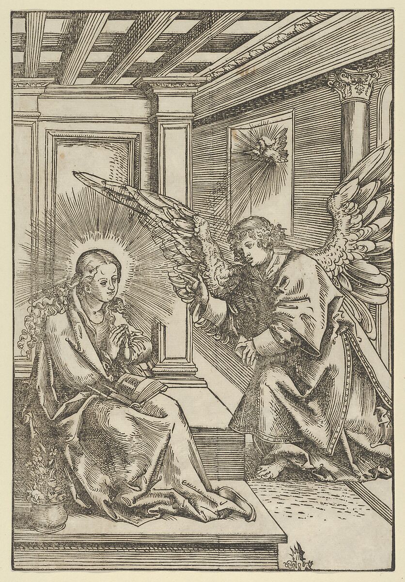 The Annunciation, Lucas Cranach the Elder (German, Kronach 1472–1553 Weimar), Woodcut 